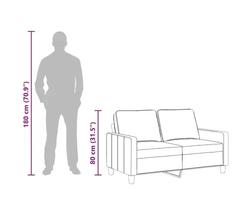Divvietīgs Dīvāns, Krēmkrāsas Audums, 120 Cm Vidaxl