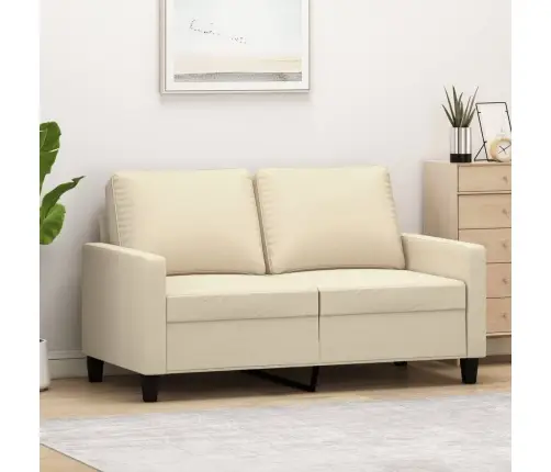 Divvietīgs Dīvāns, Krēmkrāsas Audums, 120 Cm Vidaxl