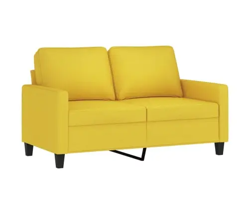 Dvivietė Sofa, Šviesiai Geltonos Spalvos, 120cm Audinys