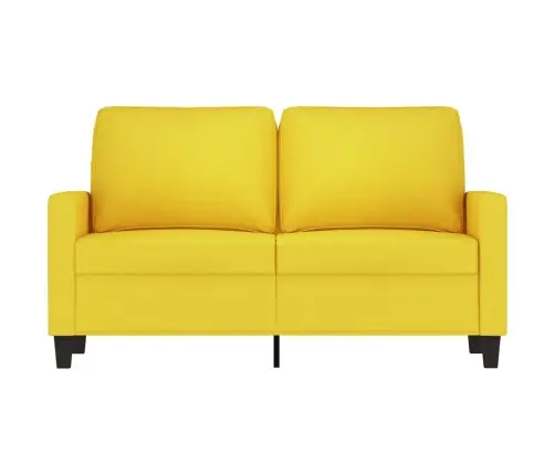 Dvivietė Sofa, Šviesiai Geltonos Spalvos, 120cm Audinys