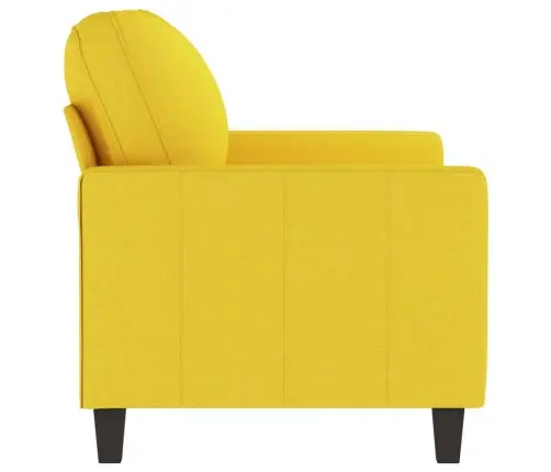 Dvivietė Sofa, Šviesiai Geltonos Spalvos, 120cm Audinys