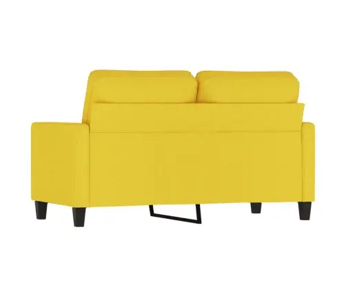 Dvivietė Sofa, Šviesiai Geltonos Spalvos, 120cm Audinys