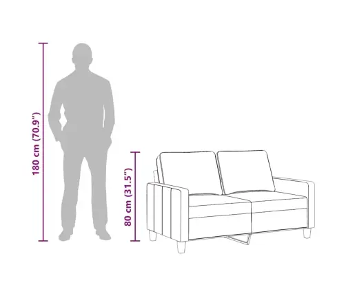 Divvietīgs Dīvāns, Pelēkbrūns Audums, 120 Cm Vidaxl