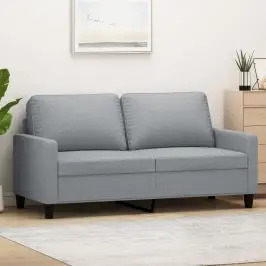 Dvivietė Sofa, Šviesiai Pilkos Spalvos, 140cm Audinys