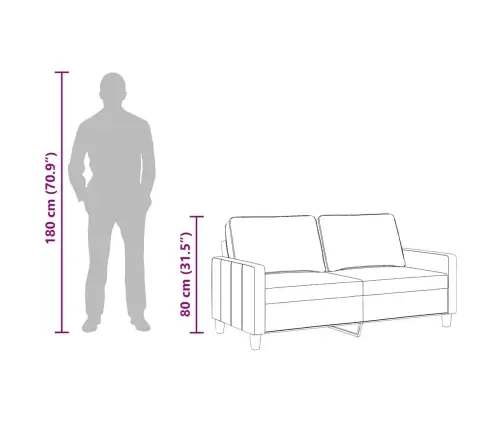 2-Kohaline Diivan, Tumehall, 140 cm Kangas