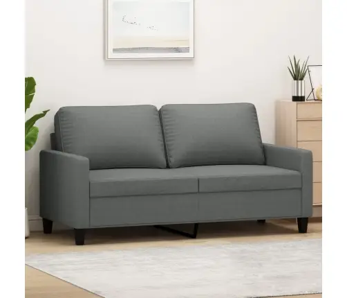Divvietīgs Dīvāns, Tumši Pelēks Audums, 140 Cm Vidaxl