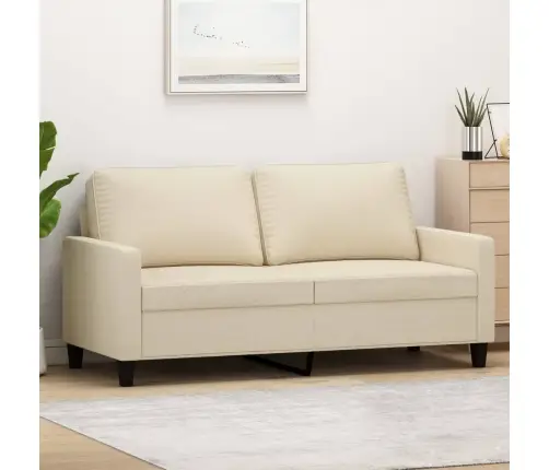 Divvietīgs Dīvāns, Krēmkrāsas Audums, 140 Cm Vidaxl