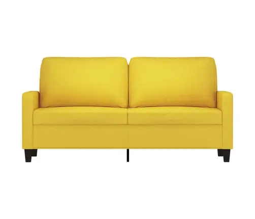 Divvietīgs Dīvāns, Gaiši Dzeltens Audums, 140 Cm Vidaxl