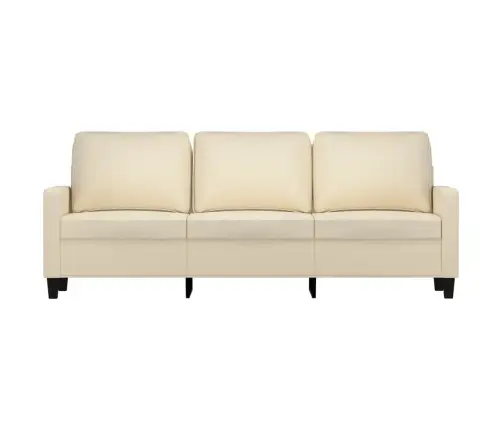 Trīsvietīgs Dīvāns, Krēmkrāsas Audums, 180 Cm Vidaxl