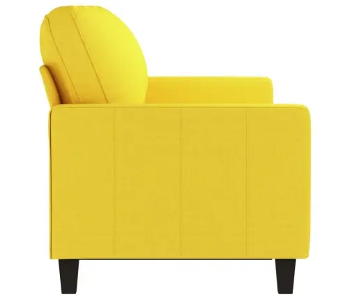 Kolmekohaline Diivan, Helekollane 180 Cm Kangas