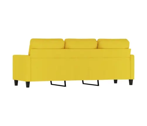 Kolmekohaline Diivan, Helekollane 180 Cm Kangas