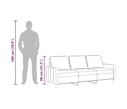 Trīsvietīgs Dīvāns, Vīnsarkans Audums, 180 Cm Vidaxl