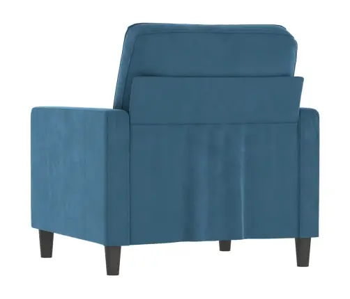 Krėslas, Mėlynos Spalvos, 60cm Aksomas