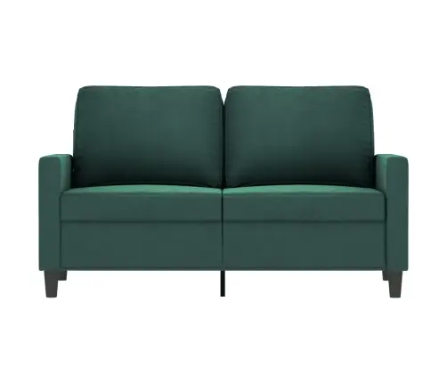 Dvivietė Sofa, Tamsiai Žalios Spalvos, 120cm Aksomas