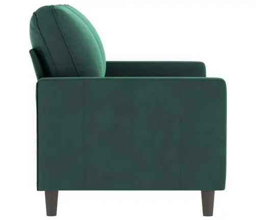 Dvivietė Sofa, Tamsiai Žalios Spalvos, 120cm Aksomas
