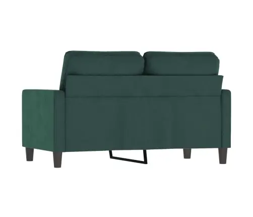 Dvivietė Sofa, Tamsiai Žalios Spalvos, 120cm Aksomas