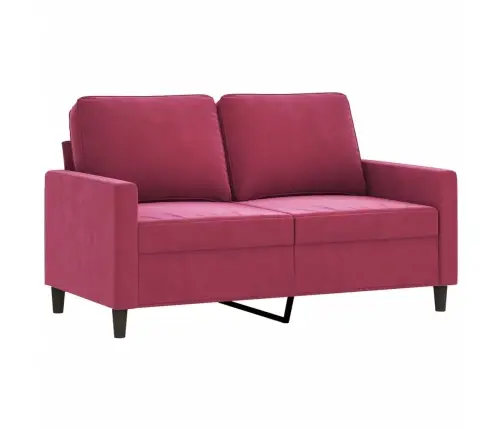Divvietīgs Dīvāns, Vīnsarkans, 120 Cm, Samts Vidaxl