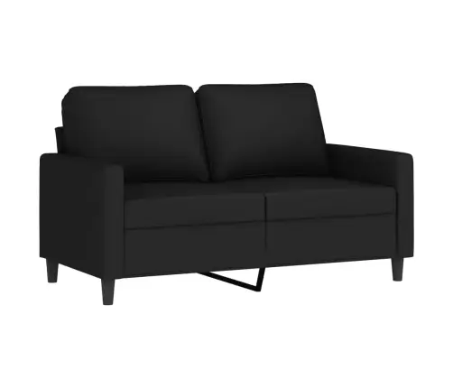Dvivietė Sofa, Juodos Spalvos, 120cm Aksomas