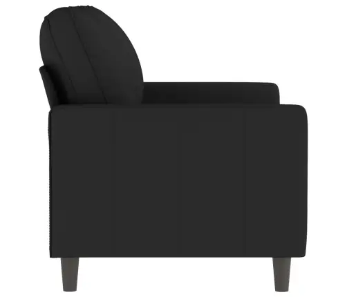 Dvivietė Sofa, Juodos Spalvos, 120cm Aksomas