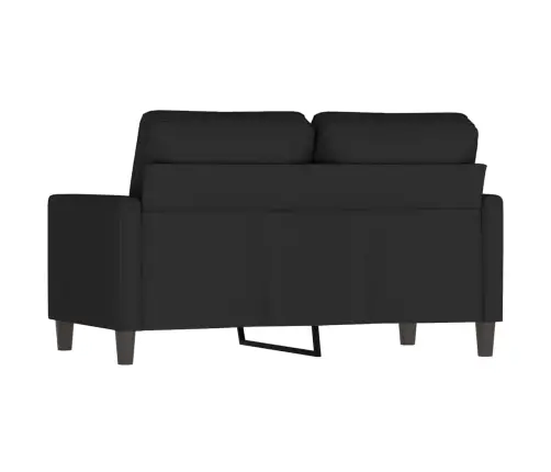 Dvivietė Sofa, Juodos Spalvos, 120cm Aksomas