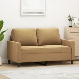 Dvivietė Sofa, Rudos Spalvos, 120cm Aksomas
