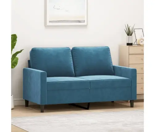 Divvietīgs Dīvāns, Zils, 120 Cm, Samts Vidaxl