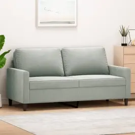 Divvietīgs Dīvāns, Gaiši Pelēks, 140 Cm, Samts Vidaxl