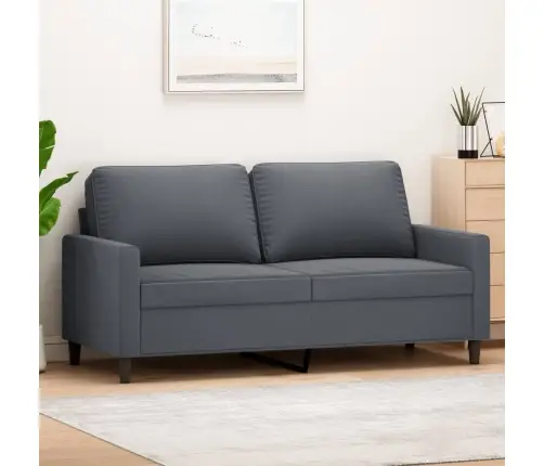 Divvietīgs Dīvāns, Tumši Pelēks, 140 Cm, Samts Vidaxl