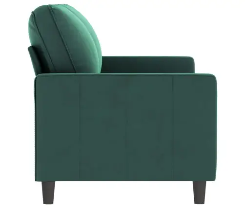 Divvietīgs Dīvāns, Tumši Zaļš, 140 Cm, Samts Vidaxl