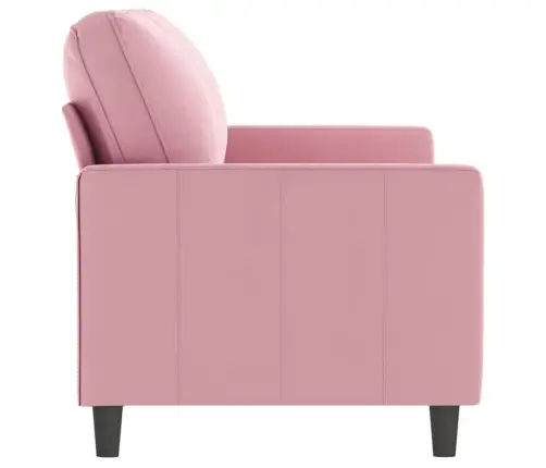 Dvivietė Sofa, Rožinės Spalvos, 140cm Aksomas