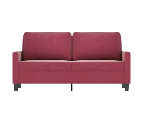 Divvietīgs Dīvāns, Vīnsarkans Samts, 140 Cm Vidaxl