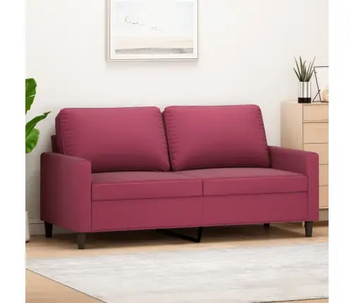 Divvietīgs Dīvāns, Vīnsarkans Samts, 140 Cm Vidaxl