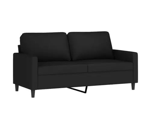 Dvivietė Sofa, Juodos Spalvos, 140cm Aksomas