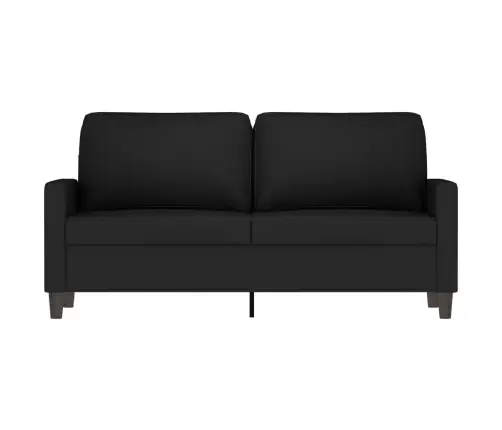 Dvivietė Sofa, Juodos Spalvos, 140cm Aksomas