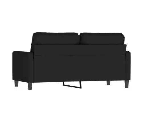 Dvivietė Sofa, Juodos Spalvos, 140cm Aksomas