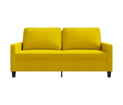 Divvietīgs Dīvāns, Dzeltens, 140 Cm, Samts Vidaxl