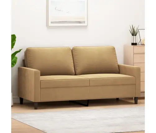 Divvietīgs Dīvāns, Brūns, 140 Cm, Samts Vidaxl