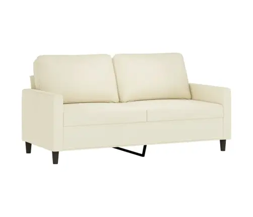Divvietīgs Dīvāns, Krēmkrāsas, 140 Cm, Samts Vidaxl
