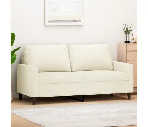 Divvietīgs Dīvāns, Krēmkrāsas, 140 Cm, Samts Vidaxl