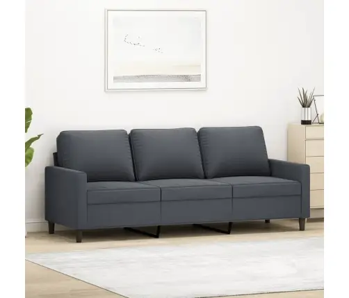 Trīsvietīgs Dīvāns, Tumši Pelēks, 180 Cm, Samts Vidaxl