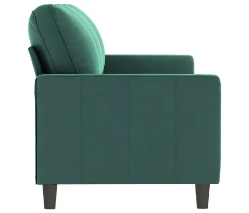 Trivietė Sofa, Tamsiai Žalios Spalvos, 180cm Aksomas