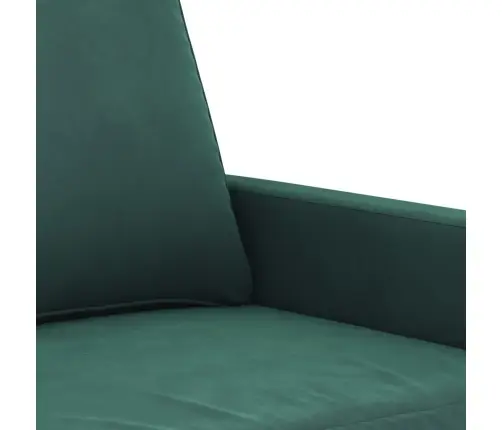 Trivietė Sofa, Tamsiai Žalios Spalvos, 180cm Aksomas