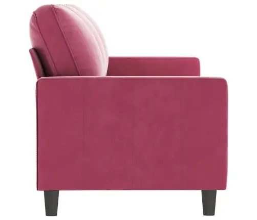 Trīsvietīgs Dīvāns, Vīnsarkans, 180 Cm, Samts Vidaxl