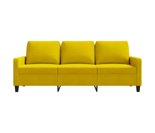 Trivietė Sofa, Geltonos Spalvos, 180cm Aksomas