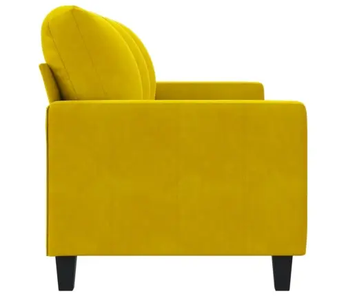 Trivietė Sofa, Geltonos Spalvos, 180cm Aksomas