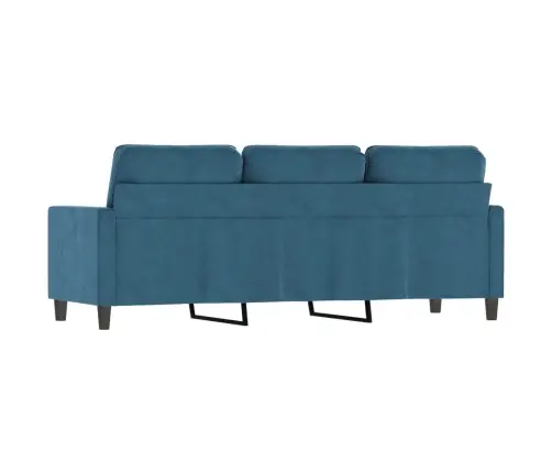 Trīsvietīgs Dīvāns, Zils, 180 Cm, Samts Vidaxl