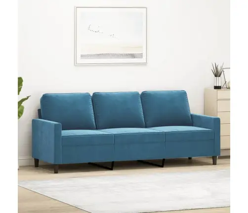 Trīsvietīgs Dīvāns, Zils, 180 Cm, Samts Vidaxl