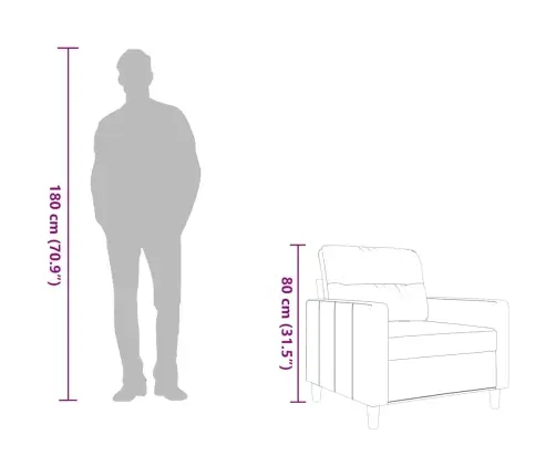 Atpūtas Krēsls, Tumši Pelēks, 60 Cm, Audums Vidaxl