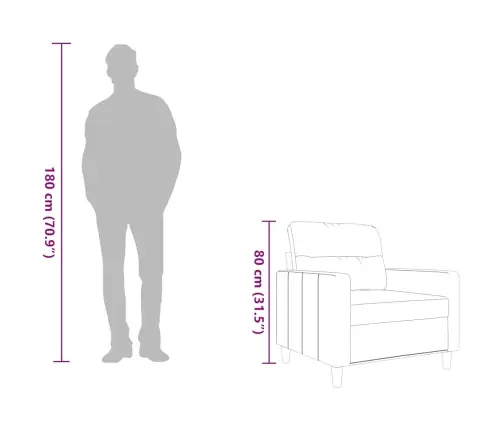 Tugitool Pruunikashall, 60 cm Kangas