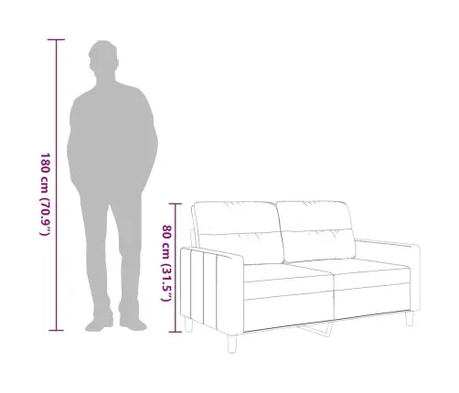 2-Kohaline Diivan, Helehall, 120 cm Kangas